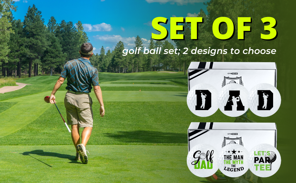 set of 3 golf ball for dad