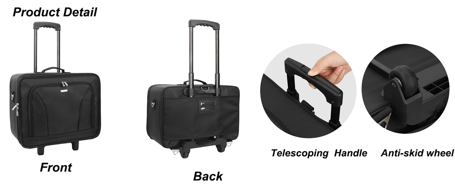 Trolley Cosmetic Case rolling makeup case makeup train case
