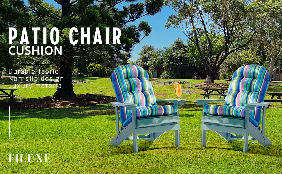 FILUXE Adirondack & Rocking Chair Cushion, High Back Patio