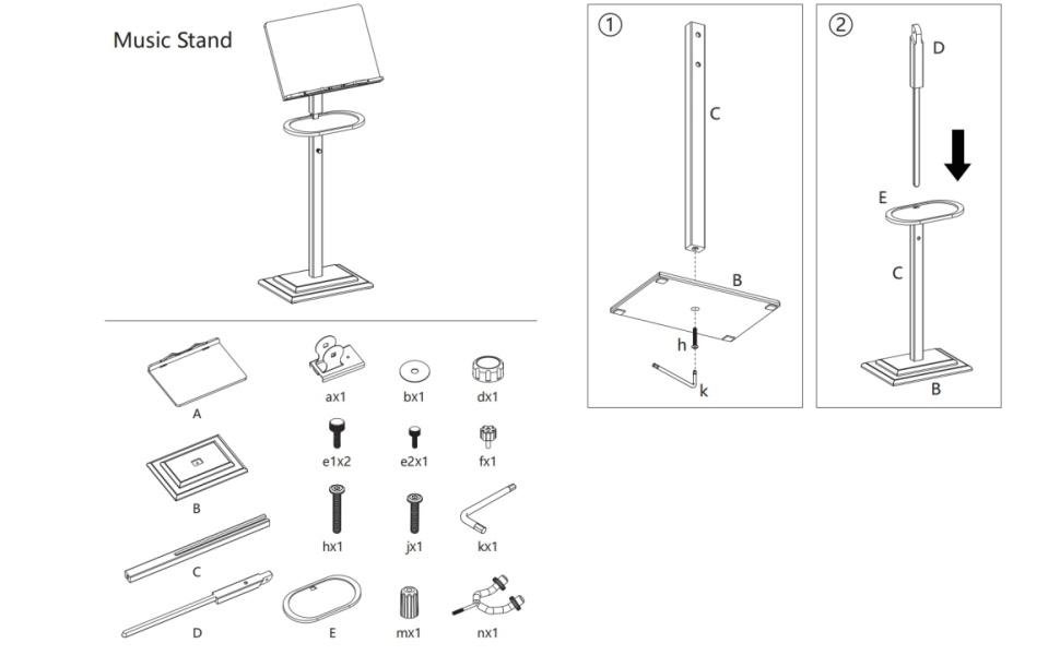 Music Stand for Sheet Music Bamboo Folding Sheet Music