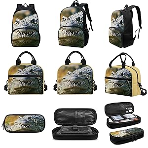 Amazon.com | Crocodile Backpack Set with Lunch Bag and