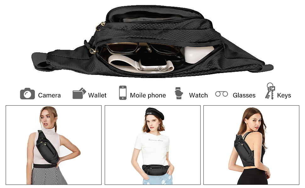 Packing Cubes for Backpack with Bumbag, Dyzena 8 PCS Suitcase Dividers