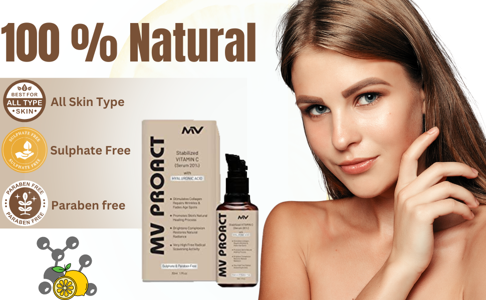 Mv Proact Vitamin C Face Serum with Hyaluronic Acid and Sulphate