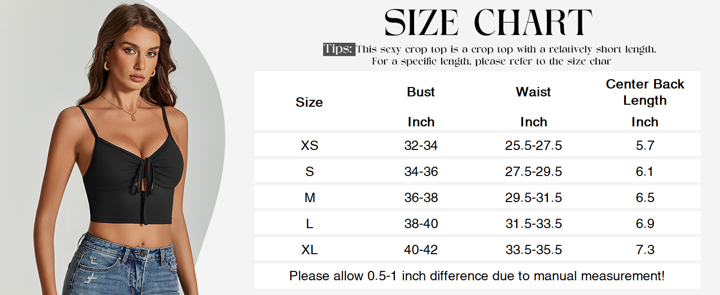 summer women camisole tops womens crop tops front tie tops for women sexy black tops