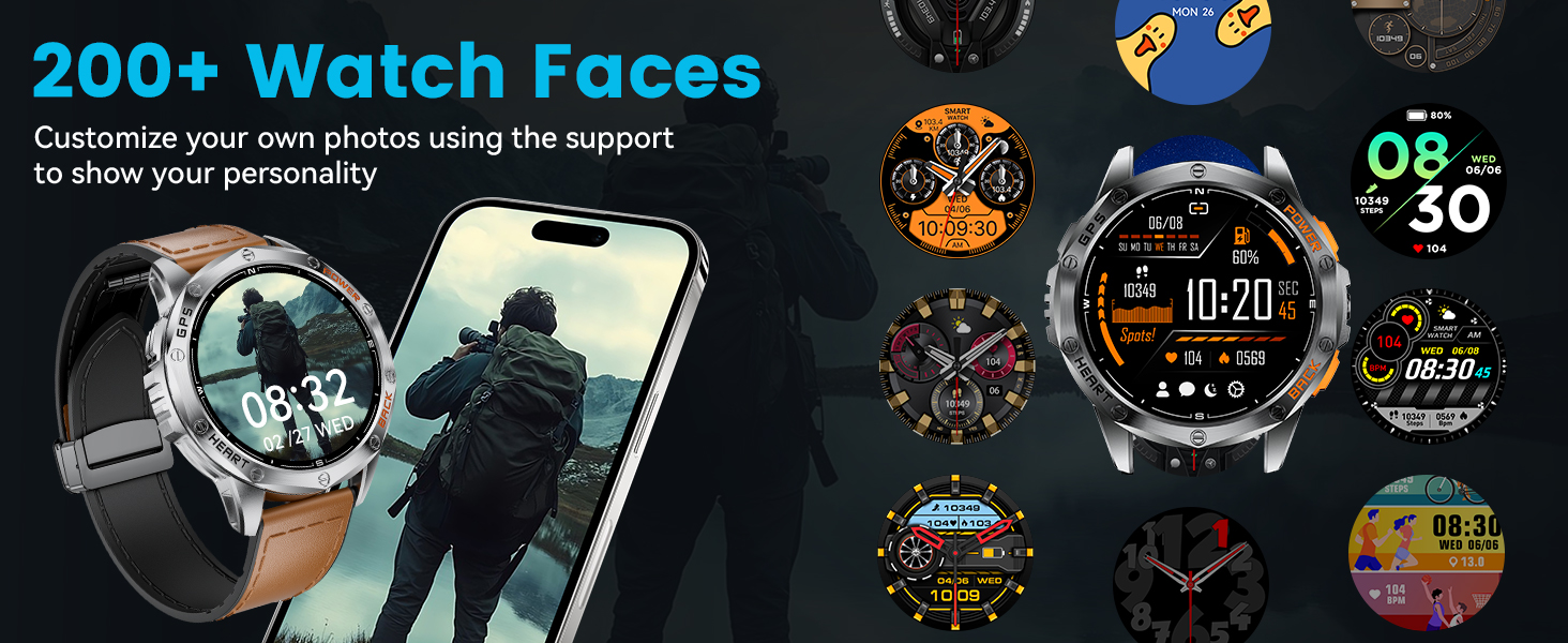 smartwatch men tactical smart watches for men