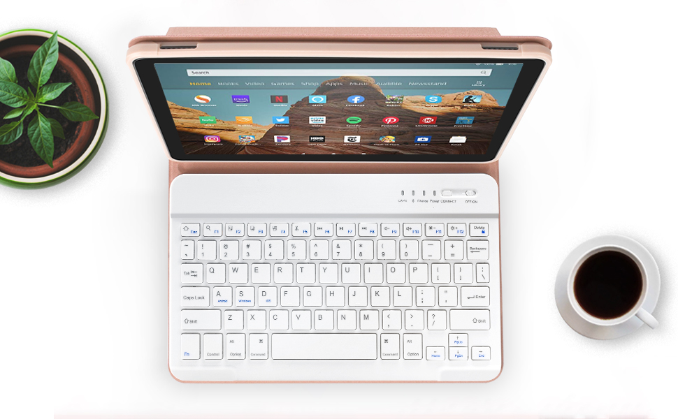 MORECOO Keyboard Case for Amazon Fire Tablet 10 Plus