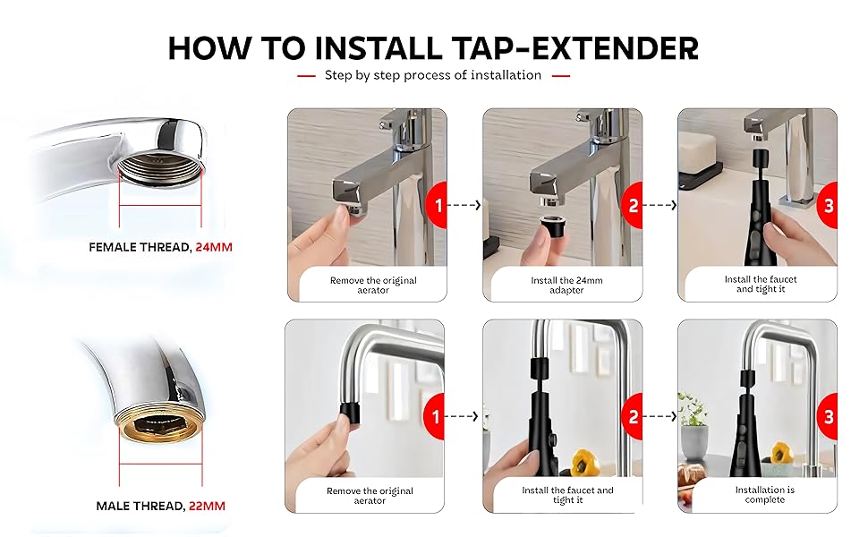 plastic tap extension for kitchen sink