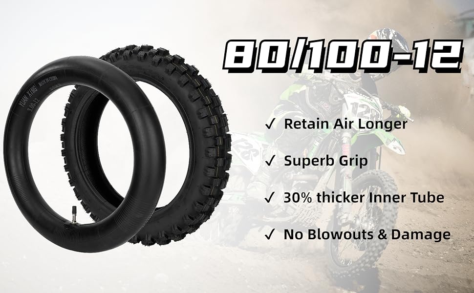 DYREEX ALU TOUR 125 200mリール Amazon.com: 3.00-12 80/100-12 Rear Tire with Inner Tube Set