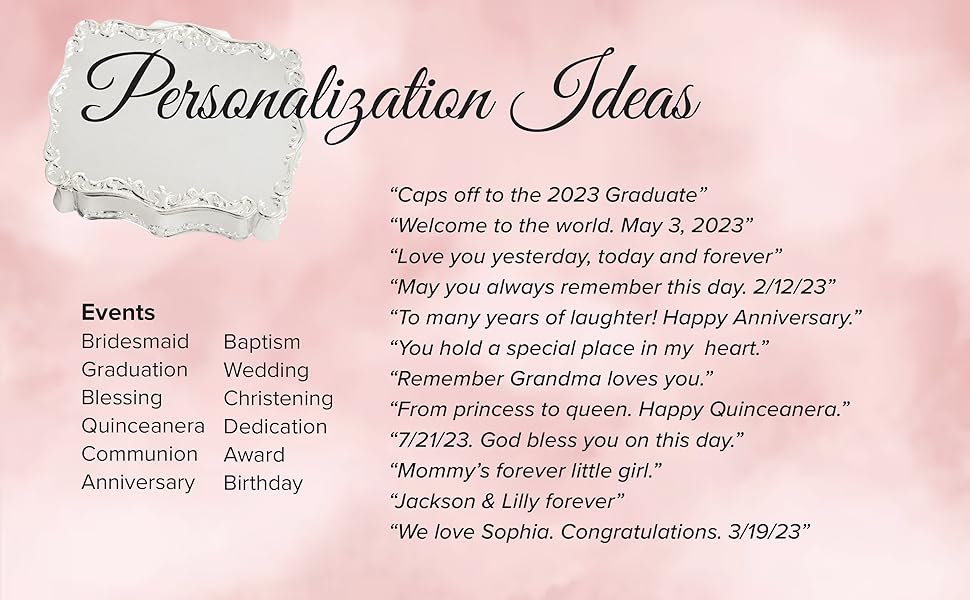 Custom Personalization Jewlery Box Ideas 