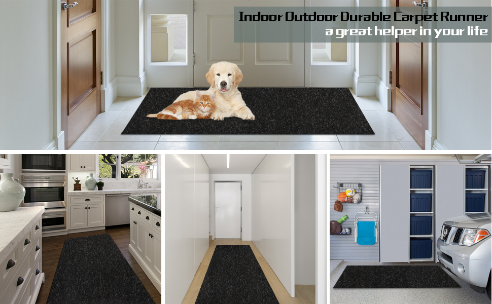 Heyroll Custom Size Hallway Runner Rug, Backed NonSlip