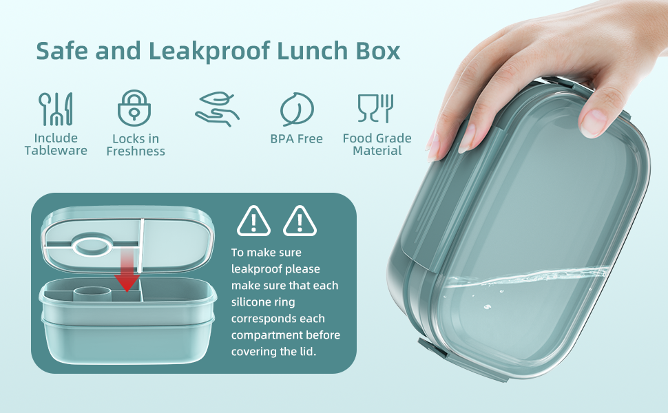 Lunch Box Adult Bento Box,Stackable Bento Lunch Box