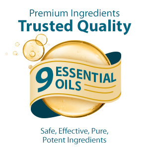Made with safe, effective, pure, and potent ingredients with 9 essential oils