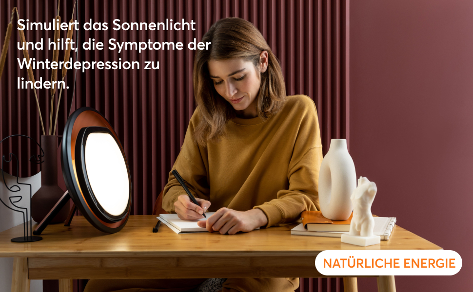 Lumie Halo, Wirksame Lichttherapie für SAD, Winterblues und