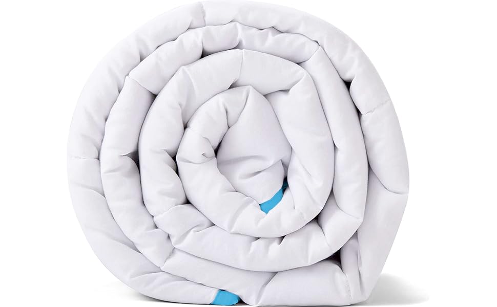 Mellie Luxury 9.5kgs Super King Size Weighted Blanket Adult (Grey/White) with Travel Bag