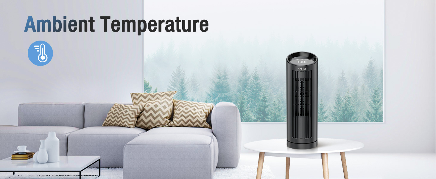 VCK Tower Fan, 80° Oscillating Fan with Remote Control, 13