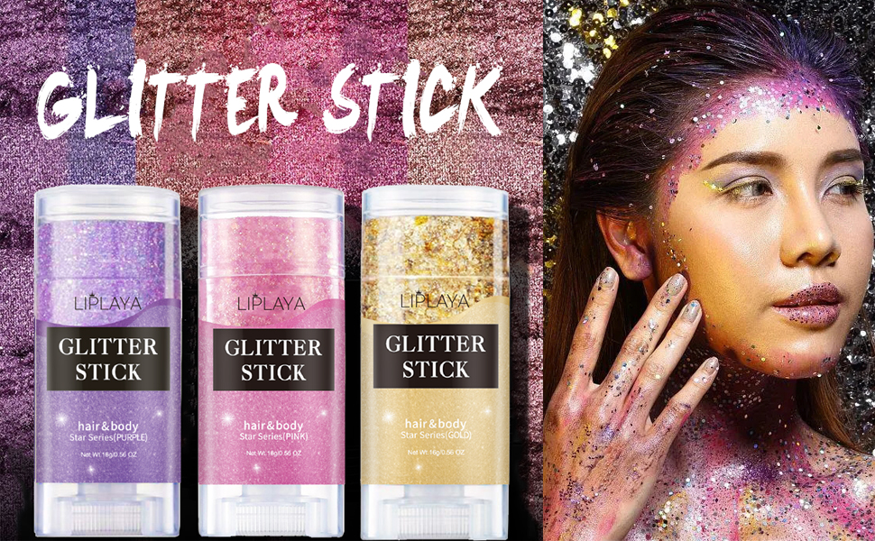 Mysense Gold Body Glitter Stick, Singer Concerts Face