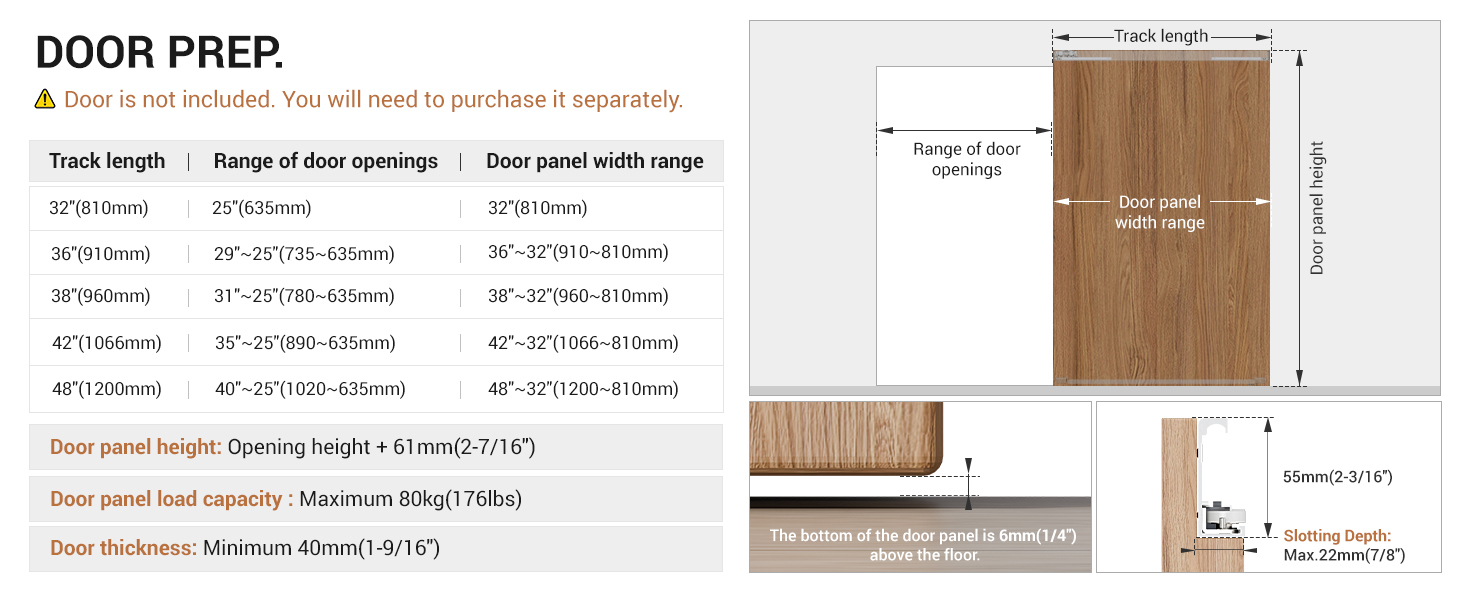 trackless sliding door kit