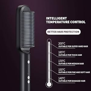 HAIR STRAIGHTNER COMB BRUSH 12 HAIR STRAIGHTNER COMB