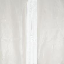 Garment bags for hanging clothes with Full Length White Zipper