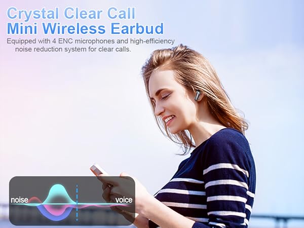 Crystal Clear Call bluetooth earbuds