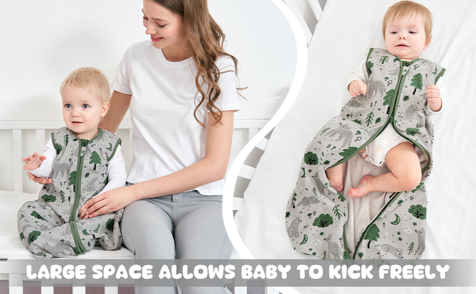 Yoofoss Baby Sleep Sack 1824 Months 100 Cotton Baby Wearable Blanket