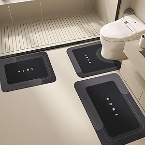 Absorbent Bath Mat Black