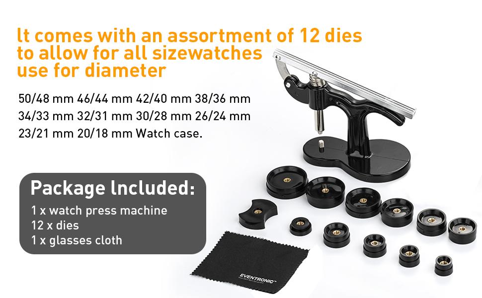 Version】Eventronic Watch Repair Tool Kit + Watch Press Set, Professional Spring Bar