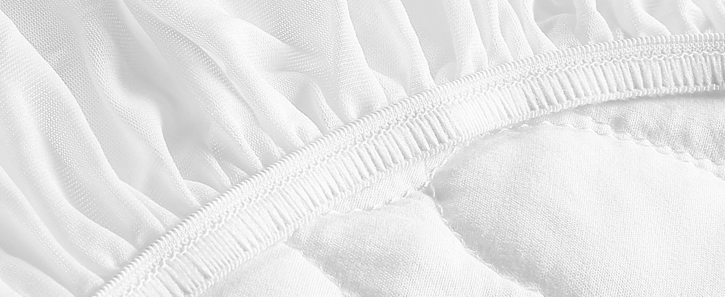 Bedecor Twin Mattress Protector Pad Waterproof Fitted Sheet 18 Inch Deep Pocket Air