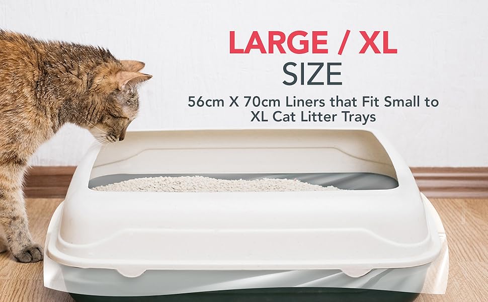 20pk Extra Large Cat Litter Tray Liners XL 56 x 70cm 2x10pk