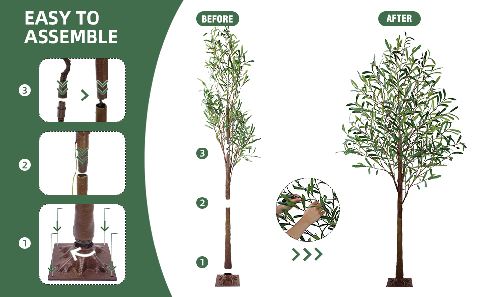 FLOWORLD Lighted Olive Tree 6ft Tall Faux Silk Tree with