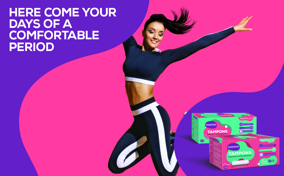 Evereve Tampons, For Heavy Menstrual flow, 20 pcs, Super absorption