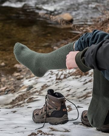 wearing merino wool winter socks