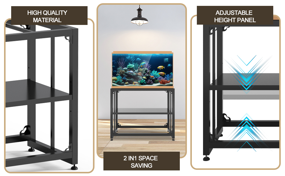 Grehitk Fish Tank Stand, Aquarium Stand for 40 Gallon