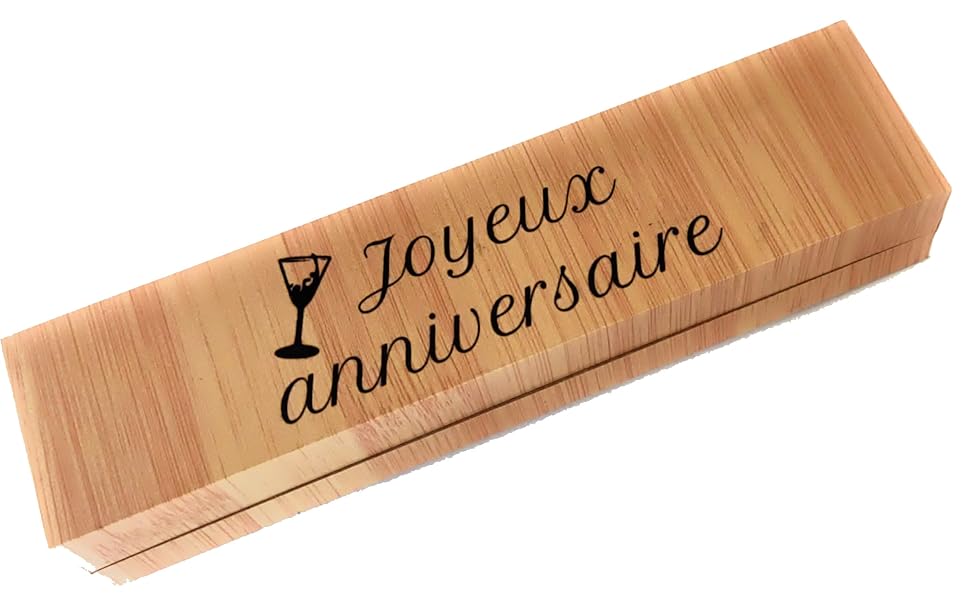 coffret stylo bois personnalisé joyeux anniversaire