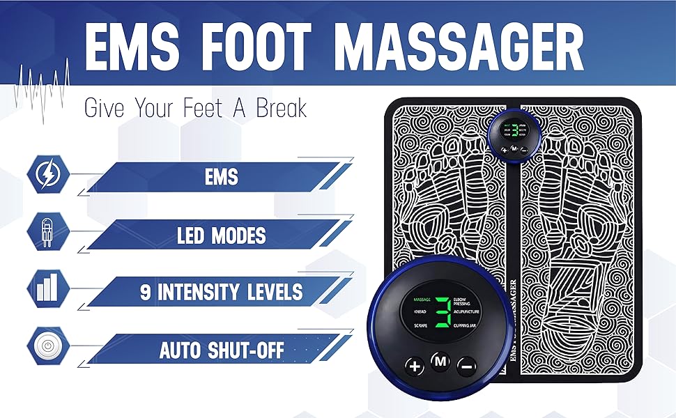 EMS Electric Foot Massager Circulation Foot Massager Foot Reflexology Massager Foot
