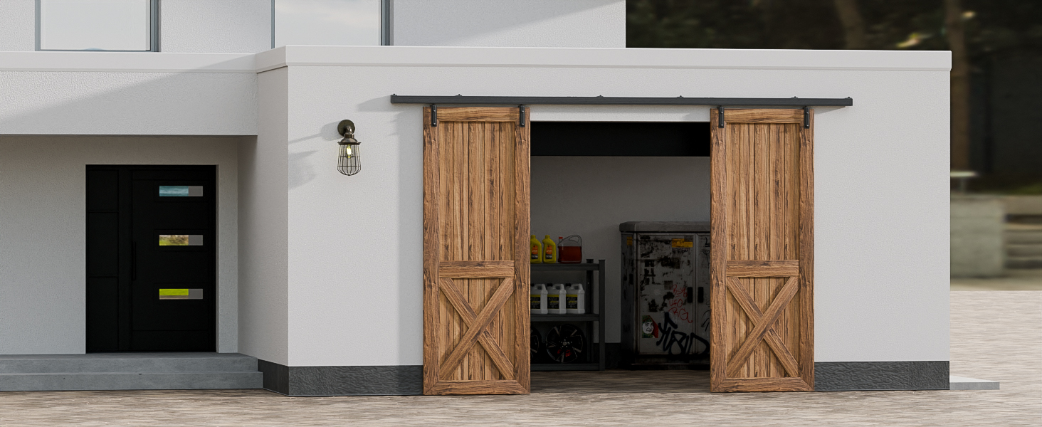 box rail barn door hardware kit