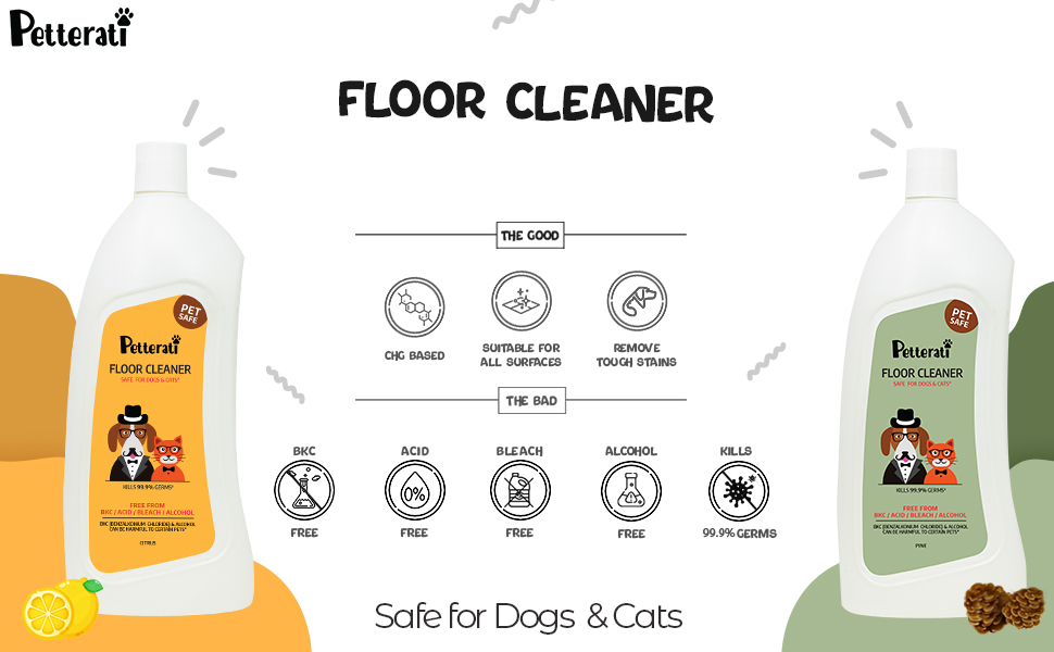 Petterati Combo Pack Pet Safe Floor Cleaner Citrus & Pine (900ml