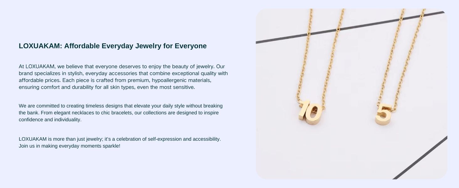 NUMBER NECKLACE FOR WOMEN