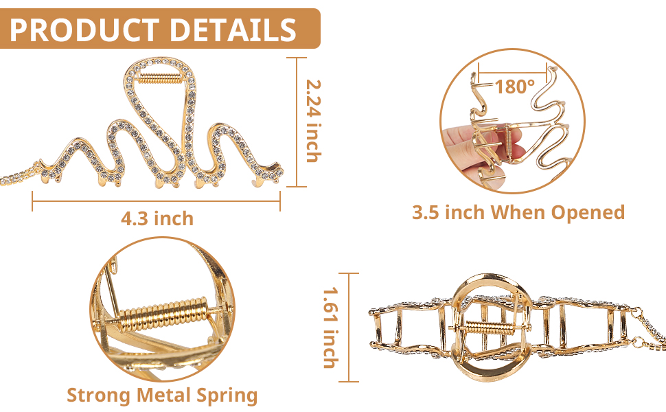 snake hair clip accessories