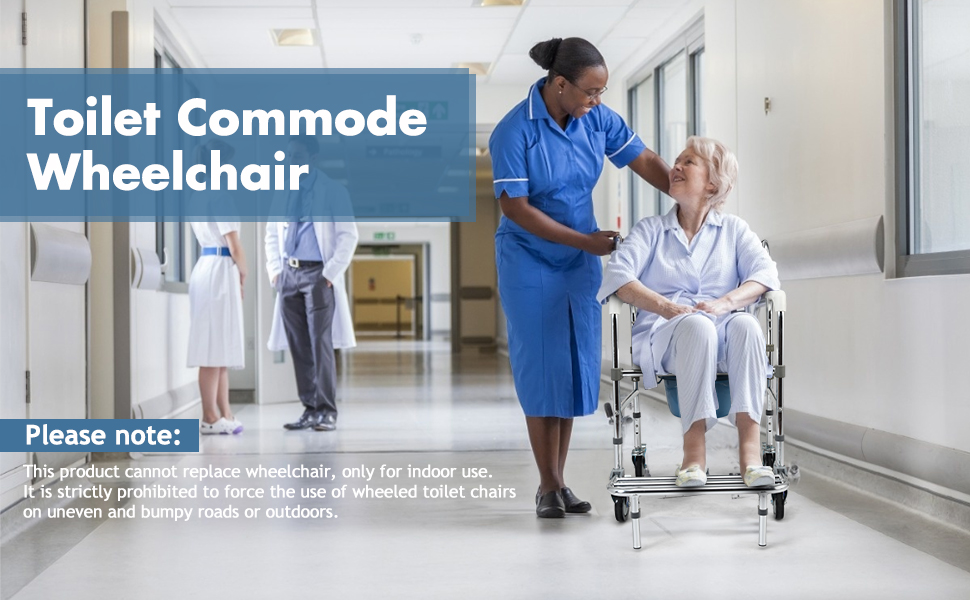 Giantex 3 in 1 Lightweight Shower Commode Wheelchair