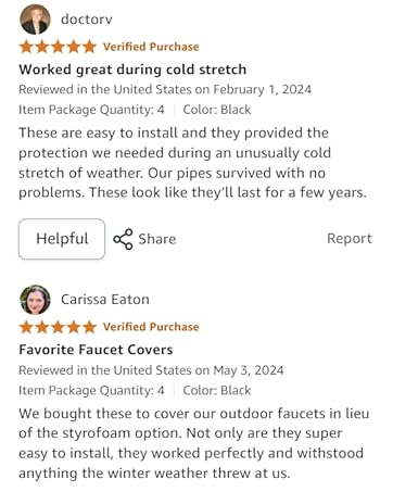 Outdoor Faucet Cover for Winter