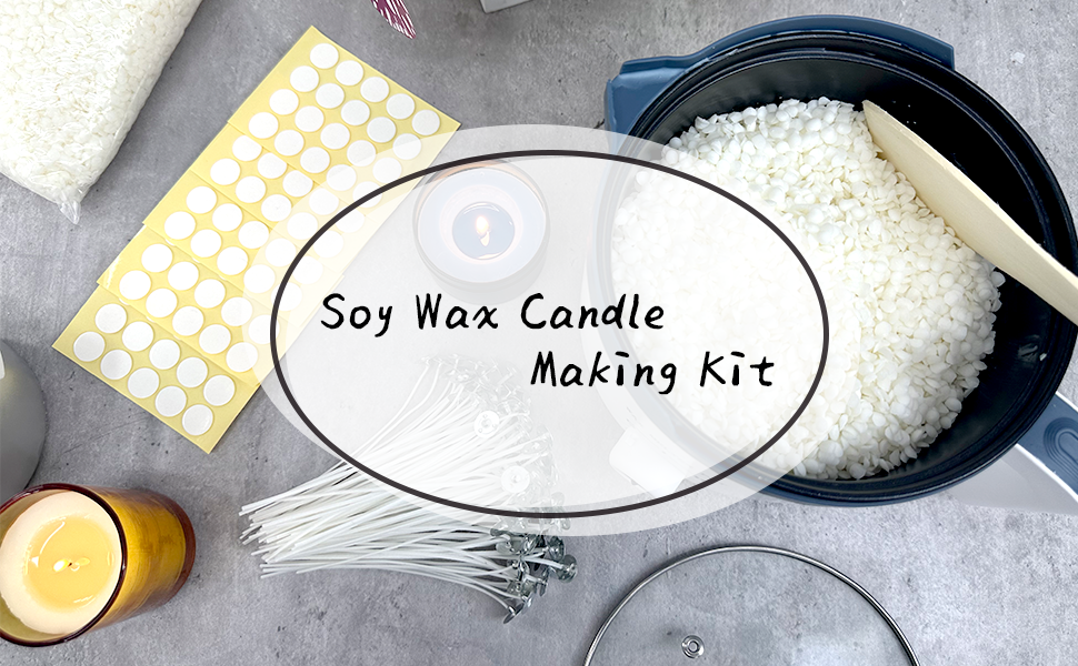 Soy Wax Candle Making Kit with Wax Melter, 5lbs Candle Wax for Candle