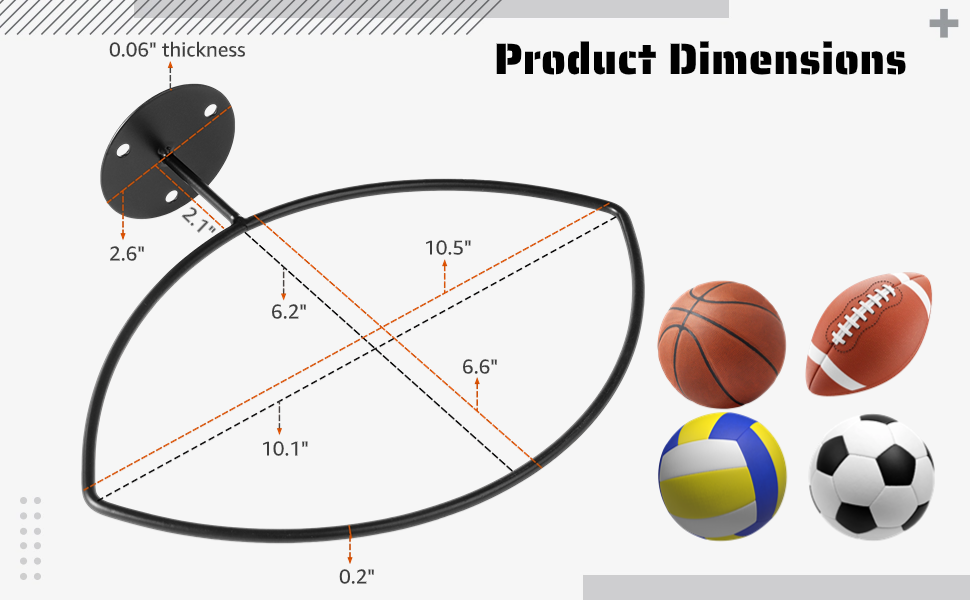 Space Saving Sports Ball Storage Stands, Universal Organization and Storage Units for Soccer