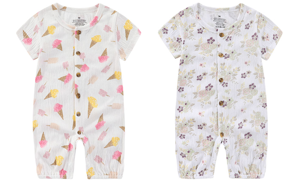 baby girl clothes summer romper girl clothing short sleeve bodysuit