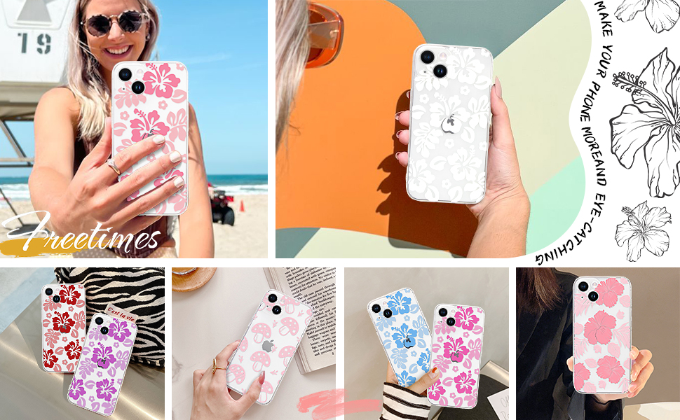 新品ケース有 おひさま 全13巻セット Amazon.com: Yomjew 2 Pack Cute Clear Floral Hibiscus Phone