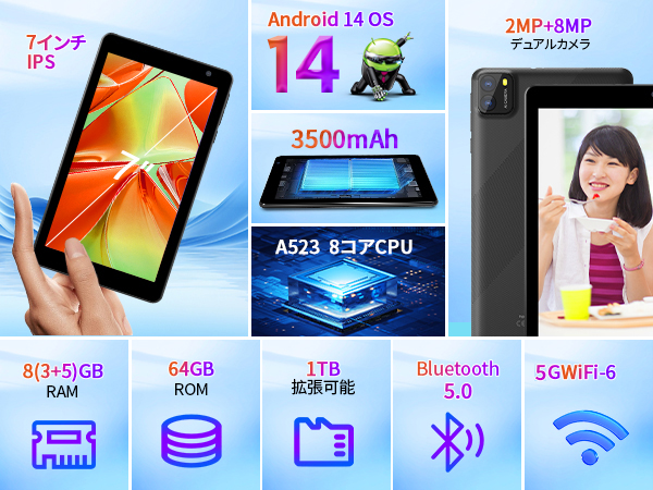 ❤️大特価❤️A523 Android14タブレット 12GB RAM 64GB タブレット 10インチAndroid 14 12GB+64GB Wi-Fiモデル - メルカリ