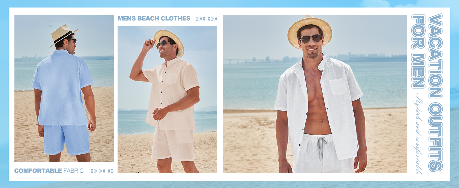 Men's 2 Piece Linen Set 