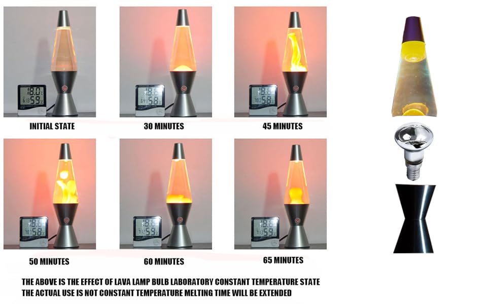 4 Pack Lava Lamp Light Bulb Replacement Flat Light Bulb Glitter Lamps