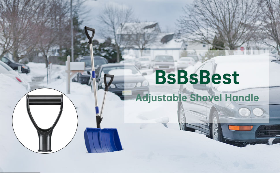 Snow Shovel Handle Replacement, Shovel D Grip Handle for 28 30 32mm Inner Diameter