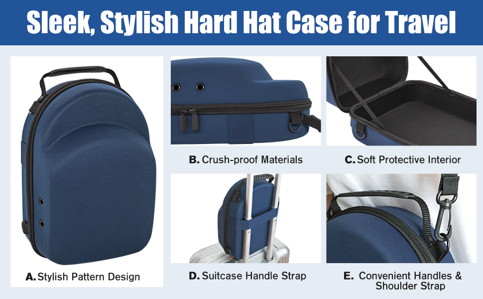 Livememory Travel Hat Case Hard Hat Case for Baseball